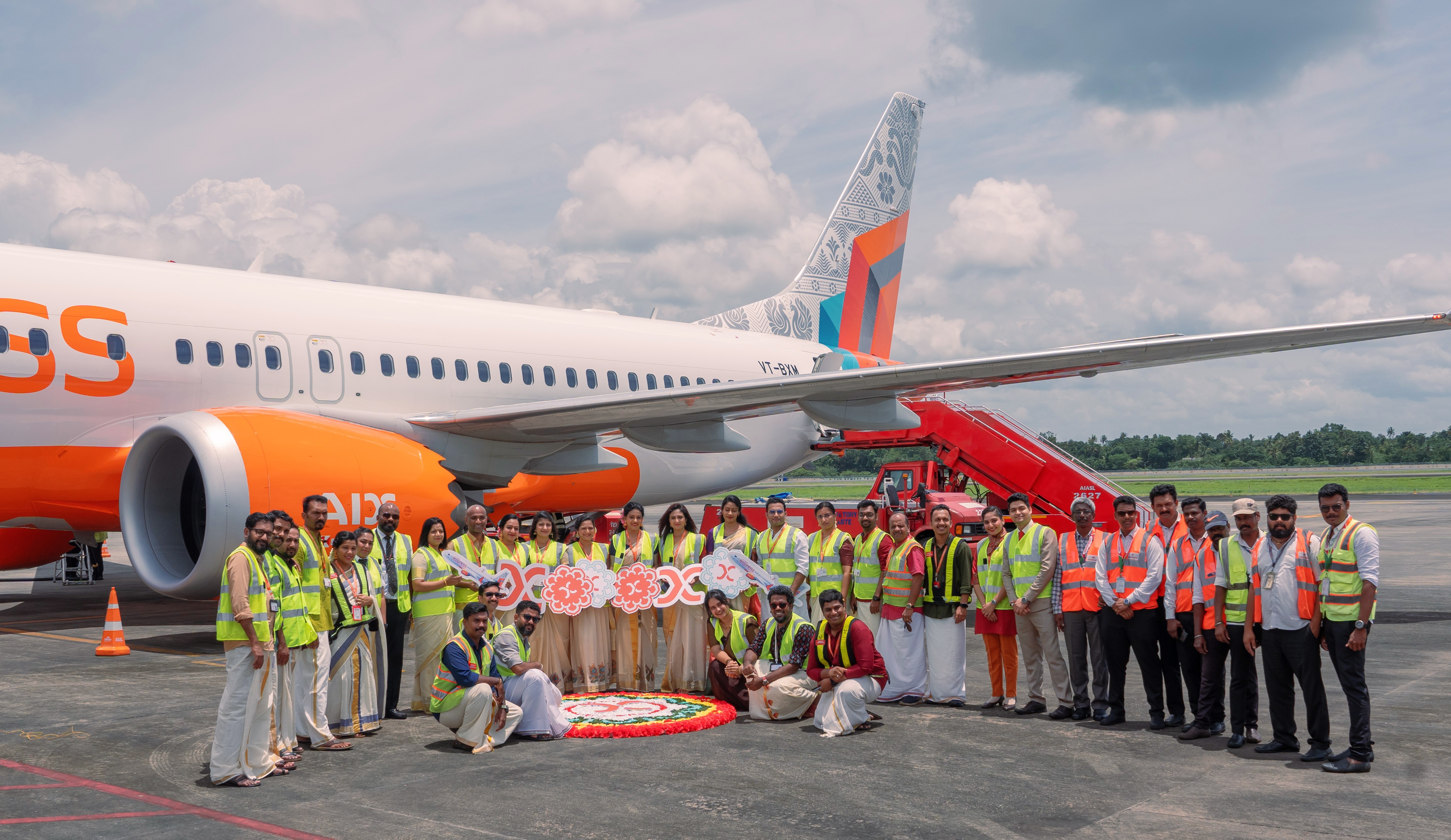 Onam Celebrated in Style in Kochi with Kasavu-Inspired Aircraft Tail Design