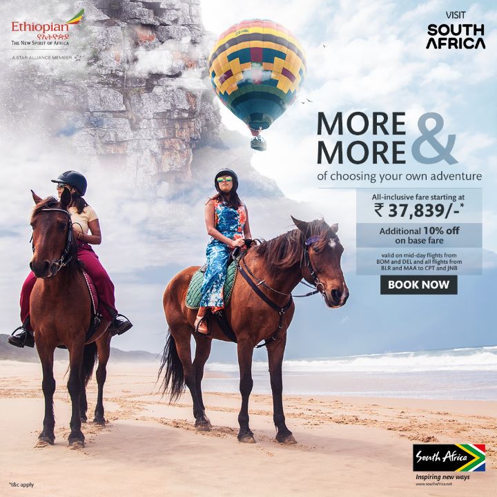 #ExploreMoreForLess: South African Tourism Teams Up with Ethiopian Airlines to Provide Record-Low Airfares for Indian Travelers